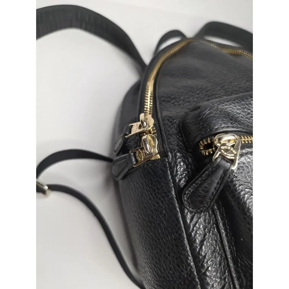 Coach Mini Small Charlie Backpack Pebbled Leather Black F28995